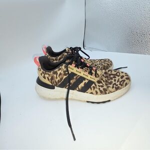 Adidas Women's Cloudfoam Leopard Print Shoes Size 6 Sneakers